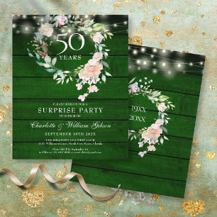 Papier Budget Surprise Party 50e anniversaire Rustique