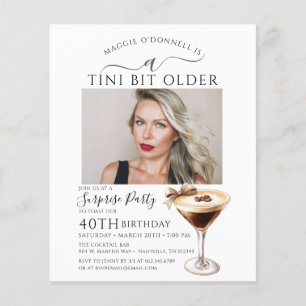 Papier BUDGET SURPRISE PARTY Tini Bit Older Martini 40e