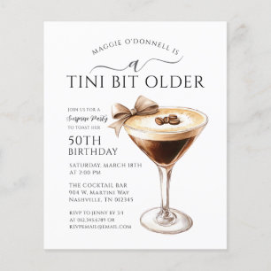 Papier BUDGET SURPRISE PARTY Tini Bit Older Martini 50e