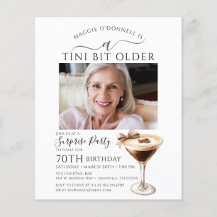 Papier BUDGET SURPRISE PARTY Tini Bit Older Martini 70e