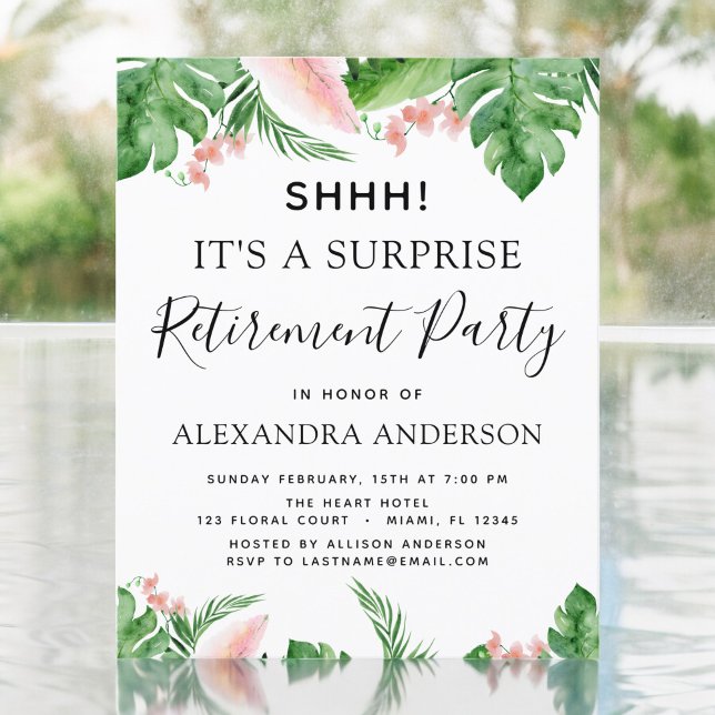 Papier Budget Surprise Retraite Parti Tropical (Créateur téléchargé)