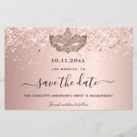 Budget Sweet 16 masquerade or rose enregistrer la