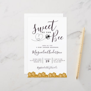 Papier Budget Sweet as Can Bee Baby shower Invitation