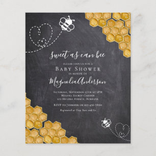 Papier Budget Sweet as Can Bee Baby shower Invitation