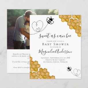 Papier Budget Sweet as Can Bee Baby shower Invitation