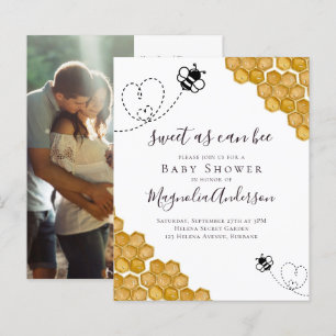 Papier Budget Sweet as Can Bee Baby shower Invitation