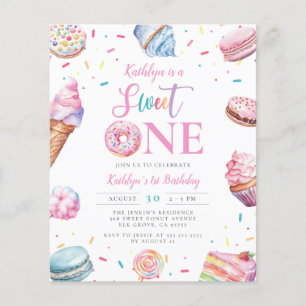 Papier Budget Sweet One Pastel Donut Candy Premier annive