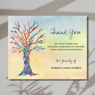 Papier Budget Sympathy Funeral Memorial Tree Merci