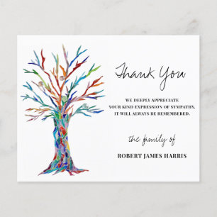 Papier Budget Sympathy Funeral Memorial Tree Merci