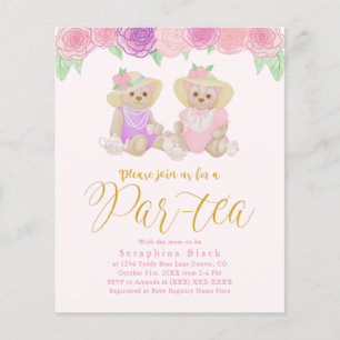 Papier Budget Tea Party Baby shower