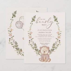 Papier Budget Teddy Bear Nous Pouvons Attendre Baby showe