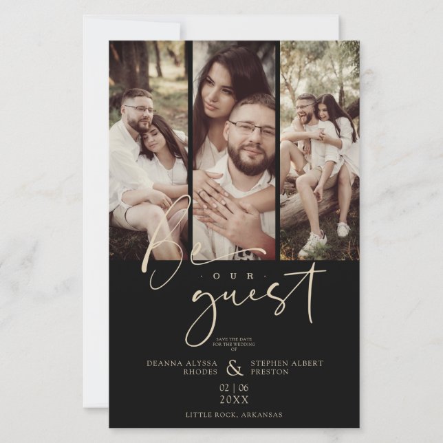 Papier Budget tendance Moderne 3 Mariage Collage Photos (Devant)