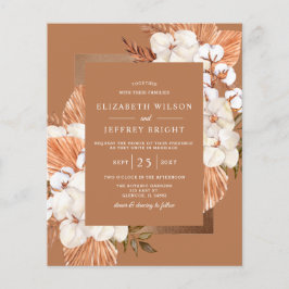 Papier Budget Terracotta Boho Pampas Faire-part de mariag