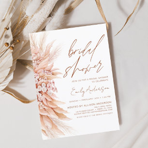 Papier Budget Terracotta Boho Pampas Fête des mariées en