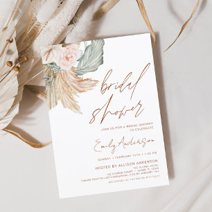 Papier Budget Terracotta Boho Pampas Fête des mariées en