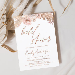 Papier Budget Terracotta Boho Pampas Fête des mariées en