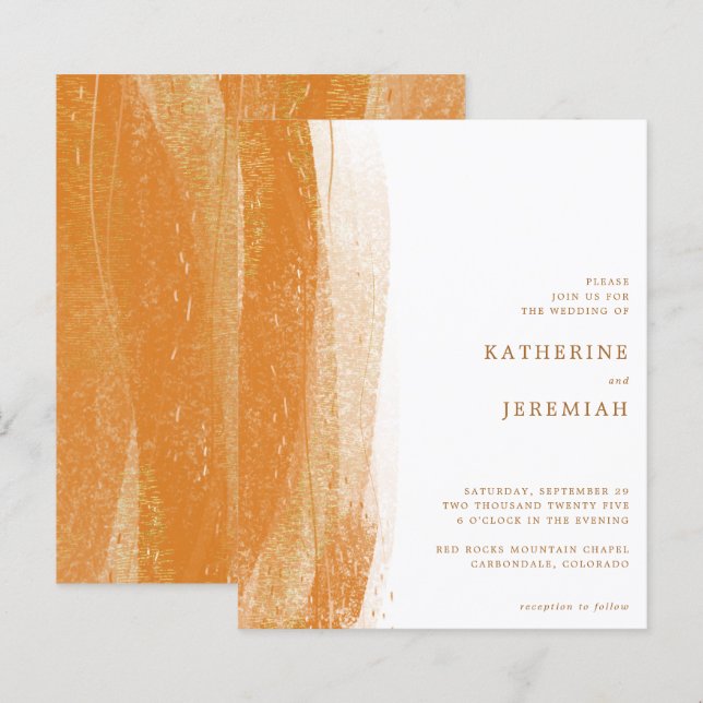 Papier BUDGET Terracotta Burange Boho Mariage (Devant / Derrière)