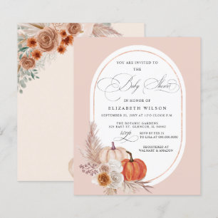 Papier Budget Terracotta Pampas Citrouilles Baby shower d