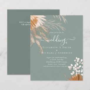 Papier BUDGET Terracotta Pampas Grass Mariage tropical