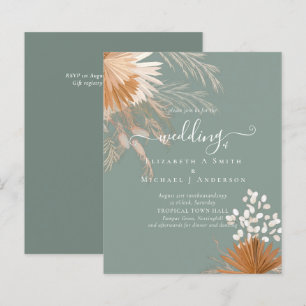 Papier BUDGET Terracotta Pampas Grass Mariage tropical