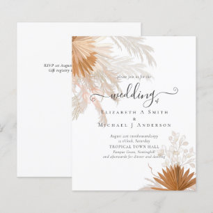 Papier BUDGET Terracotta Pampas Grass Mariage tropical
