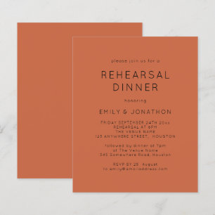 Papier Budget Terracotta Répétition Dîner Mariage Invitat