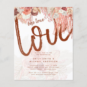 Papier BUDGET Terracotta Rose Pampas Mariage floral Grass