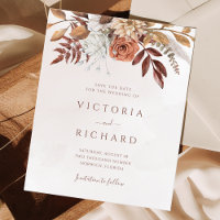 Budget Terracotta Rust Flowers Boho Fall Foliage