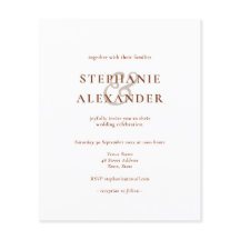 Budget Terracotta Texte Simple Faire-part de maria
