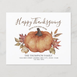 Papier BUDGET Thanksgiving Citrouille Moving Faire-part