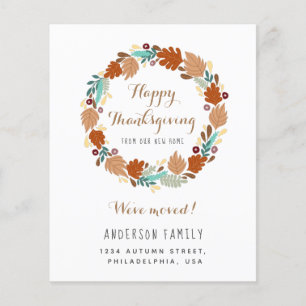 Papier Budget Thanksgiving Wreath Moving Faire-part