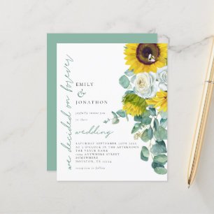 Papier Budget Tournesol Décidé sur l'invitation de mariag
