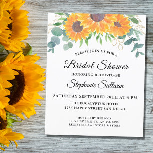 Papier Budget Tournesol vert nuptiale Invitation à la dou