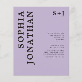 Papier Budget Tout en un Audacieux Typographie Mariage In