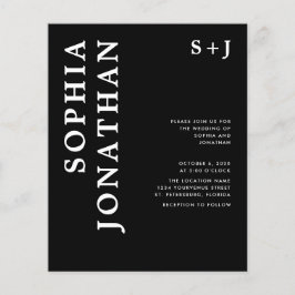 Papier Budget Tout en un Audacieux Typographie Mariage In