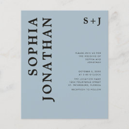 Papier Budget Tout en un Audacieux Typographie Mariage In