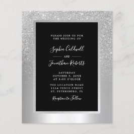 Papier Budget tout en un Faire-part de mariage à huile d'