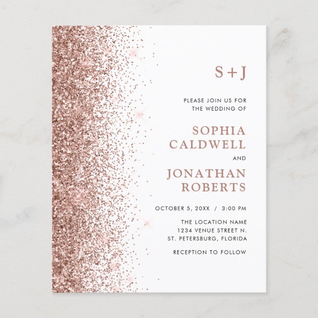 Papier Budget tout en un Monogramme Parties scintillant M (Devant)