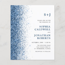 Papier Budget tout en un Monogramme Parties scintillant M