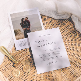 Papier Budget Tout en un QR Code Blanc Un Photo Mariage