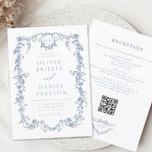 Papier Budget Tout en un Victorian QR Code Mariage