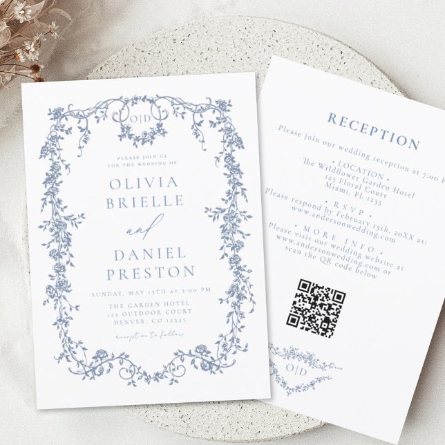 Papier Budget Tout en un Victorian QR Code Mariage (Créateur téléchargé)