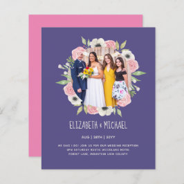 Papier Budget Trending PHOTO Mariage Invitations de récep