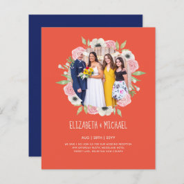 Papier Budget Trending PHOTO Mariage Invitations de récep
