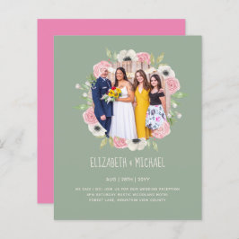 Papier Budget Trending PHOTO Mariage Invitations de récep