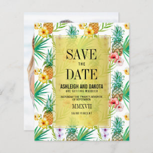 Papier Budget Tropical Ananas & Hibiscus Enregistrer La D