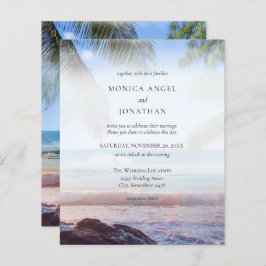 Papier Budget Tropical Beach Palm Mariage