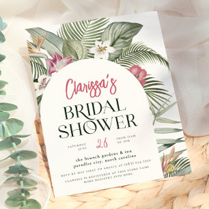 Papier Budget Tropical Floral Arch Fête des mariées moder