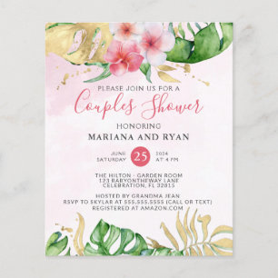 Papier Budget Tropical Summer Floral Couples Baby shower