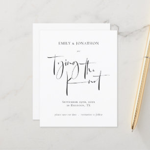 Papier Budget Tying the Knot Wedding Enregistrer la date